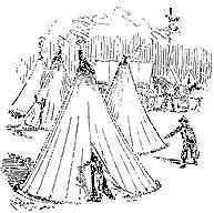 Sibley tent illustration by Charles W. Reed