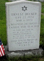 Tombstone of author and cultural anthropologist Ernest Becker