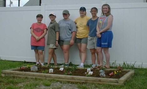 Mia, Tammy, Amy, Amy K, Kristi, and Hope stand proud of their hard work.