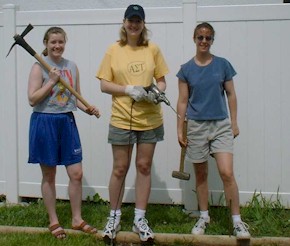 Hope, Amy K, & Kristi with the Power Tools!