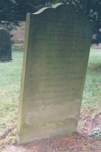 gravestone of Matthew and Elizabeth Swinburn and their son Matthew