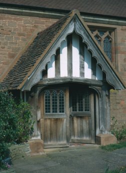 The entrance porch of St. Peter's Church, Bickenhill