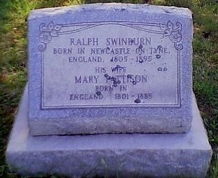 Headstone of Ralph and Mary Swinburn