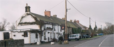 The Rose and Crown Pub and High Street, Slaley - February 2003