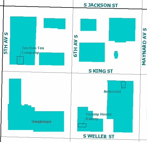 Map of International District locations