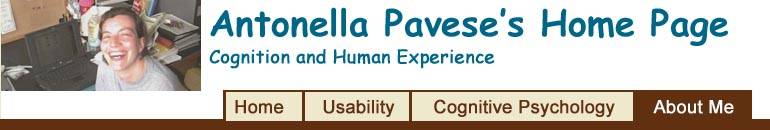 Antonella Pavese's Home Page - Cognition and Human 
	Experience