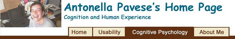 Antonella Pavese's Home Page - Cognition and Human 
	Experience