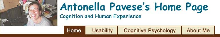 Antonella Pavese's Home Page - Cognition and Human 
	Experience