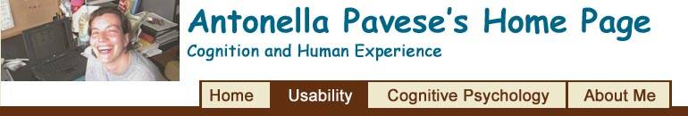 Antonella Pavese's Home Page - Cognition and Human 
	Experience