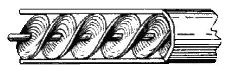 cutout plan of Archimedes screw