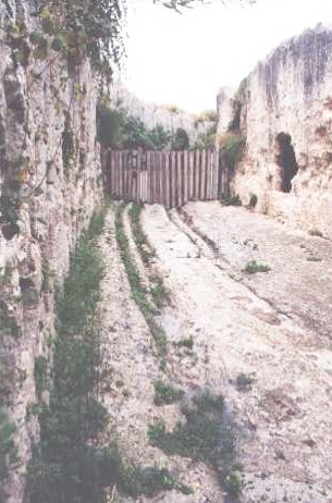 Cart-ruts at Siracusa, Sicily