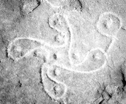 English Iron Age Swastika Stone Carving