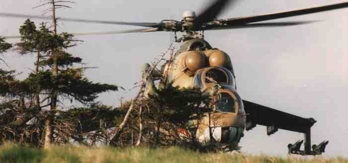 Mi-24 in flight