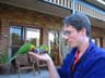 Paul feeding lorikeets