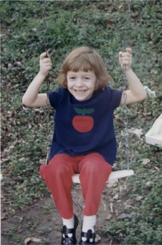 Me in a swing. Photo by Steven Chiafos.