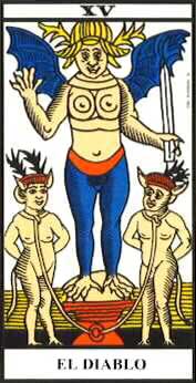 Tarot de Marsella. El Diablo