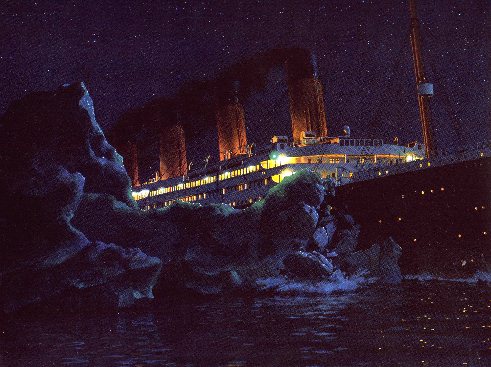 Titanic's fatal glancing blow...