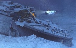 ALVIN exploring Titanic's Bow