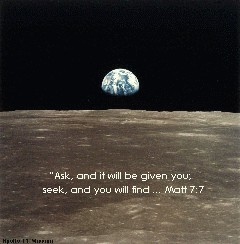 Earth rising over the moon!