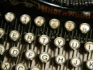 old Underwood typewriter keys