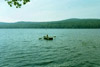 [ Margaret rowing on West Pond, Parsonsfield ]