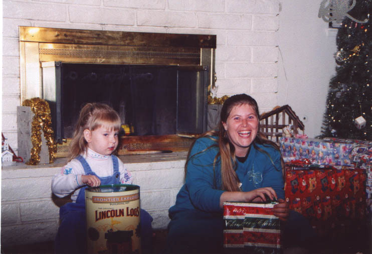 Look she got Lincoln Logs!