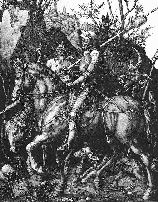 The Knight, Death and the Devil,  Albrecht Durer, 1513-1514