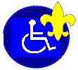 scout emblem with wheelchair