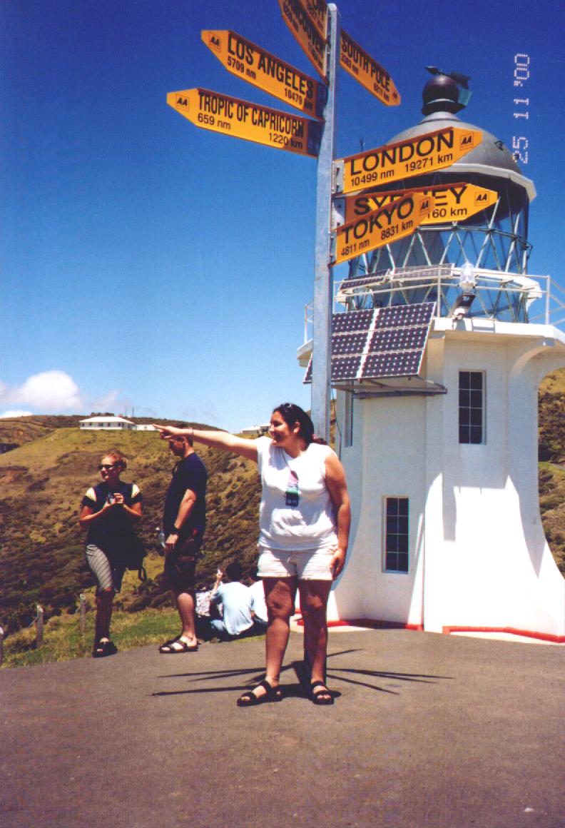 Karen at Cape Reinga