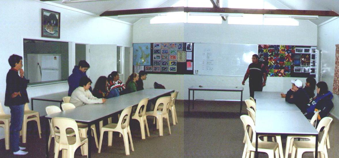 George briefing the students about the day's activities