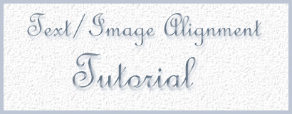 Text/Image Alignment Tutorial