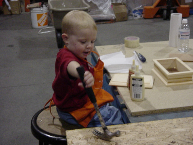 I learned how to swing a hammer at Home Depot