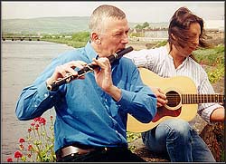 Eoghan and Jerry Mac along side the River Shannon