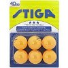 Stiga Three Star Orange Table Tennis Ball 6 Pack