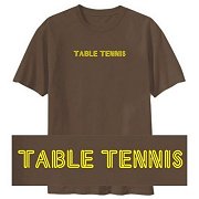 T-SHIRT BROWN 'LINE WORD TABLE TENNIS'