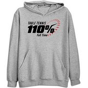 Sweatshirt Heather Gray 'Table Tennis 110% Full Time' Sports