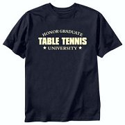 T-Shirt Navy Blue 'Honor Graduate Table Tennis University'