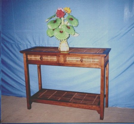 Bamboo type of console table