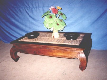 Bamboo type of Opium table