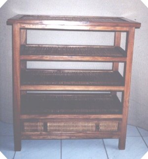 Bamboo type of magazine shelf