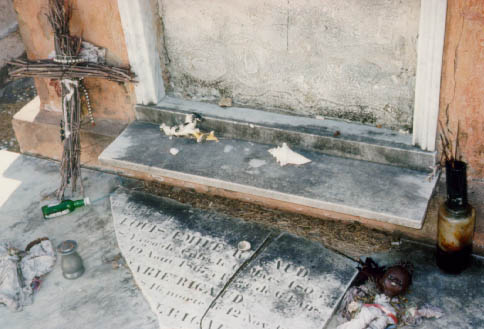 Voodoo Offering at a tomb in St. Louis #1.