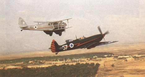 dragon rapide with black spitfire