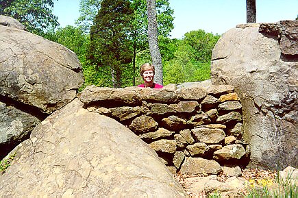 Jane Looking Over the Top of the Sniper's Cover