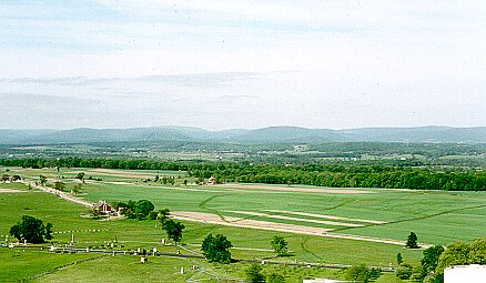 Pickett's Charge from the Trees on Seminary Ridge to the Emmittsburg Road in the Foreground