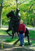 Jane with the General Longstreet Memorial