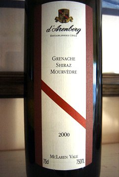 2000 d'Arenburg Grenache, Shiraz, Mouvedre 