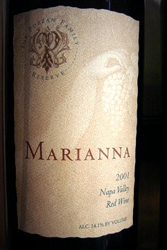 2001 Marianna Napa Valley Red Wine