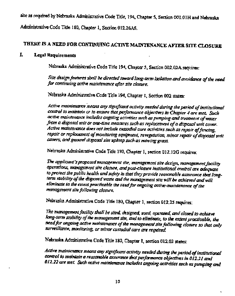 18 December 1998, Official Denial of US Ecology's License Application, page 10