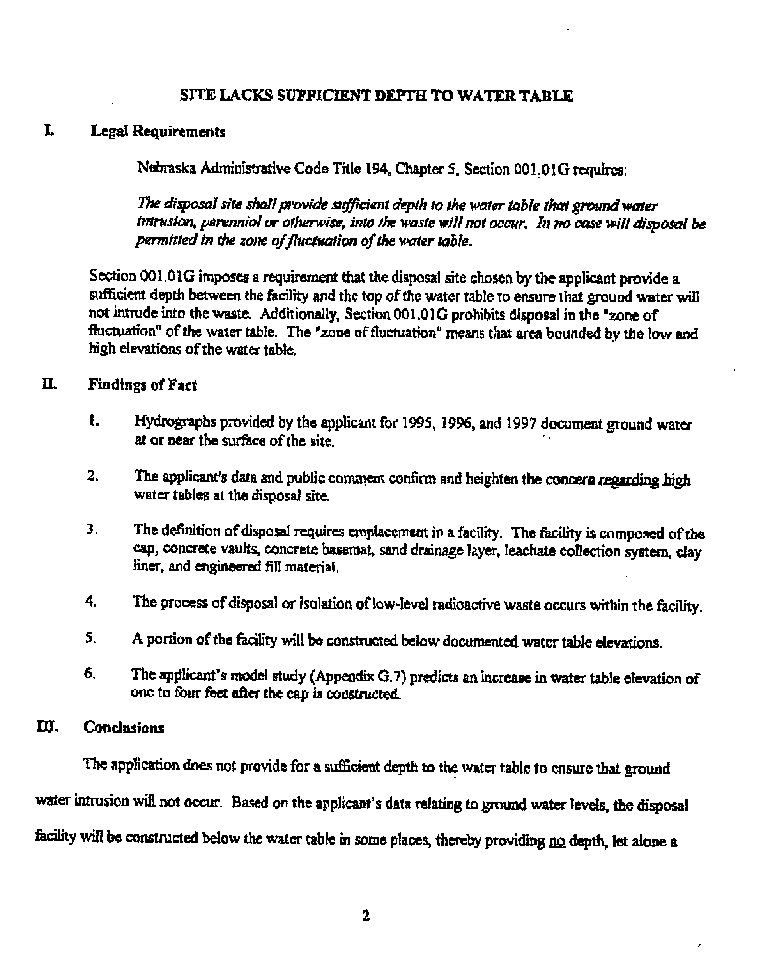 18 December 1998, Official Denial of US Ecology's License Application, page 2