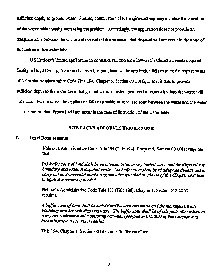 18 December 1998, Official Denial of US Ecology's License Application, page 3